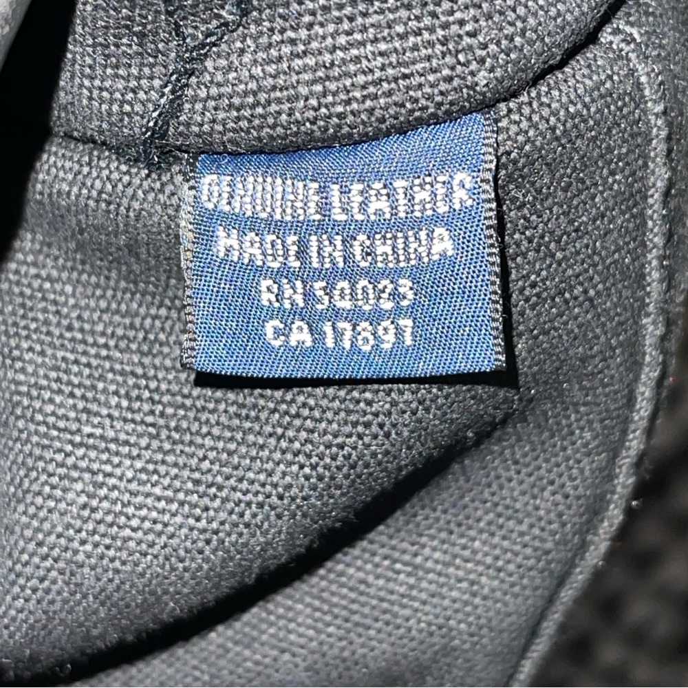 Vintage 90s Gap Black Leather Messenger Bag Brass Style Hardware Men’s Retro Y2K - Picture 5 of 16